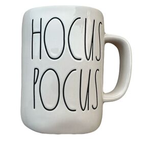 Rae Dunn Artisan Collection White Ceramic Mug with Hocus Pocus Design